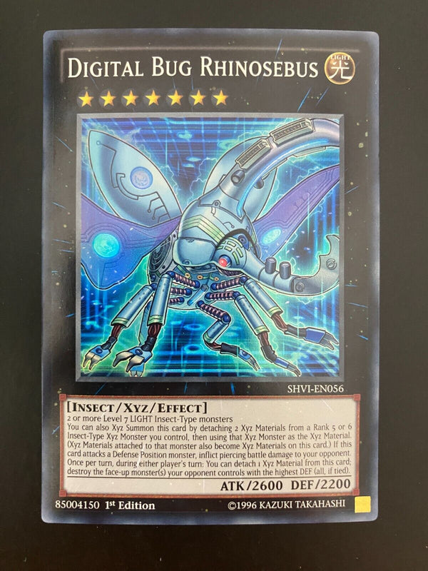 Yugioh Digital Bug Rhinosebus SHVI-EN056 1st Edition NM
