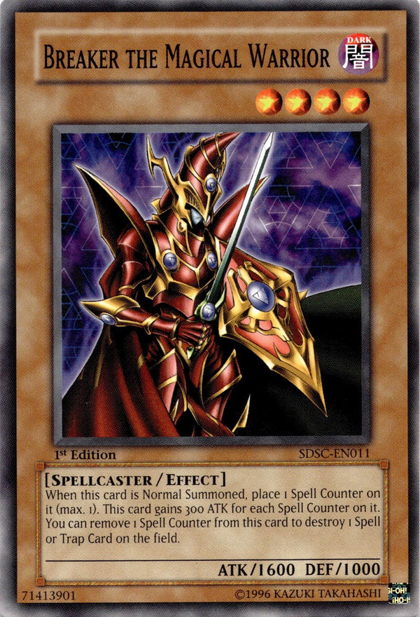 Yugioh Breaker the Magical Warrior SDSC-EN011 Common 1st Edition VLP/NM