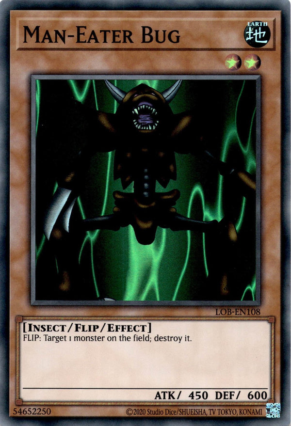 Yugioh Man-Eater Bug LOB-EN108 Super Rare Unlimited Edition NM
