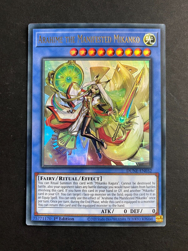 Yugioh Arahime the Manifested Mikanko DUNE-EN032 Ultra Rare 1st Edition VLP/NM