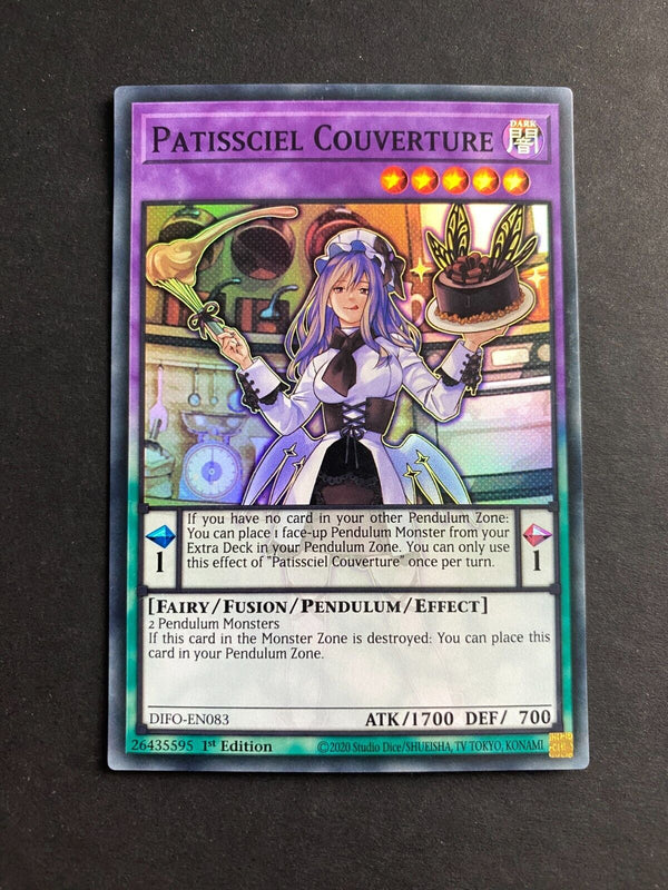 Yugioh Patissciel Couverture DIFO-EN083 Super Rare 1st Edition MP/LP