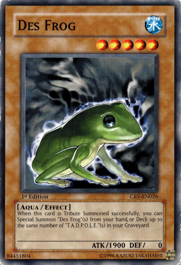 Yugioh Des Frog CRV-EN026 Common 1st Edition HP