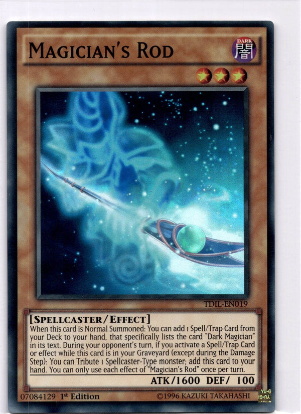 Yugioh Magician's Rod TDIL-EN019 Super Rare 1st Edition VLP/NM