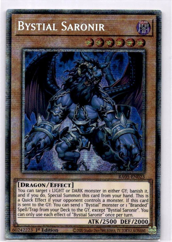 Yugioh Bystial Saronir RA05-EN023 Starlight Rare 1st Edition NM