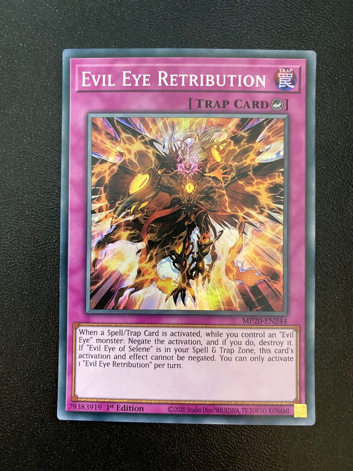 Yugioh Evil Eye Retribution MP20-EN244 Super Rare 1st Edition VLP/NM