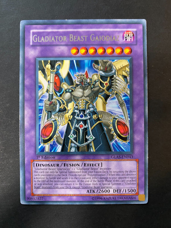 Yugioh Gladiator Beast Gaiodiaz GLAS-EN043 Rare 1st Edition LP