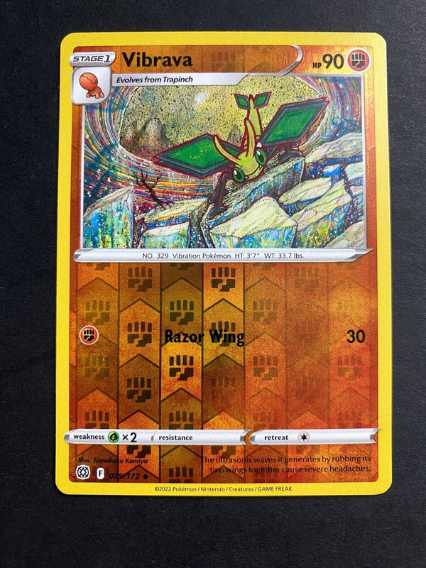 Pokemon Vibrava 075/172 Brilliant Stars Reverse Holo NM