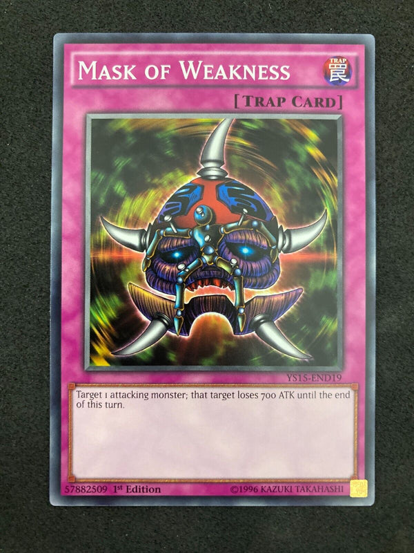 Yugioh Mask Of Weakness YS15-END19 1st Edition MINT