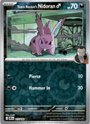 Pokemon Team Rocket's Nidoran 117/182 Destined Rivals Reverse Holo NM