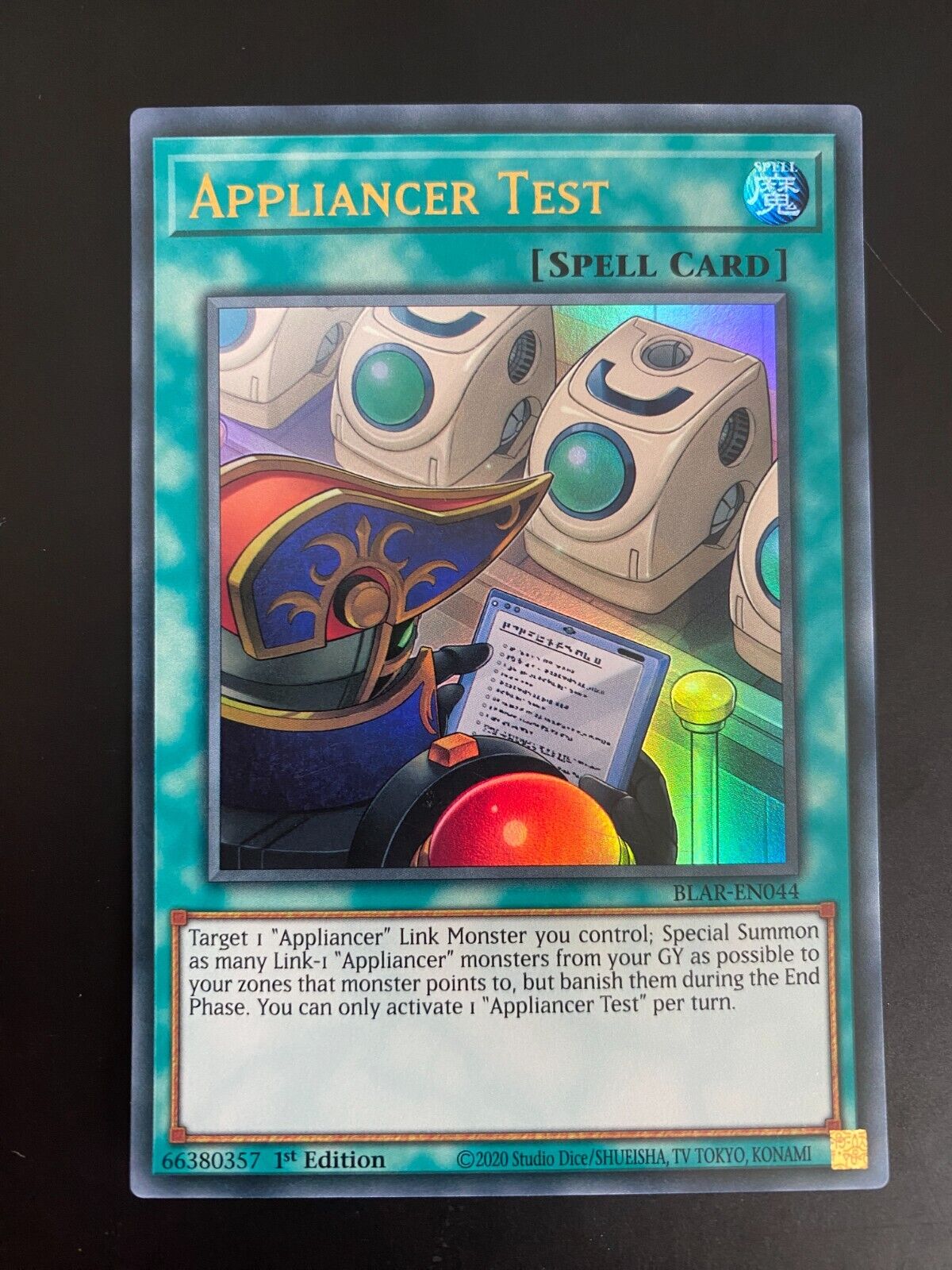 Yugioh Appliancer Test BLAR-EN044 Ultra Rare 1st Edition NM/MINT