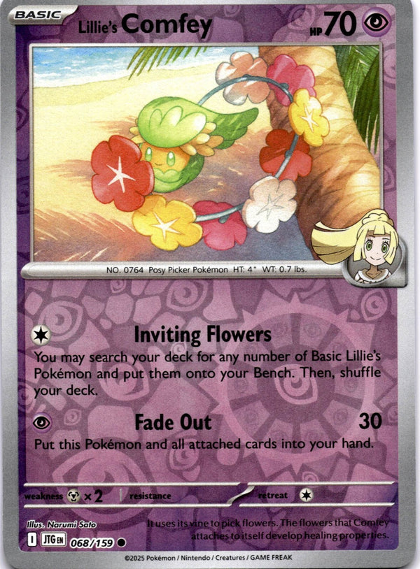 Pokemon Lillie's Comfey 068/159 Journey Together Reverse Holo NM