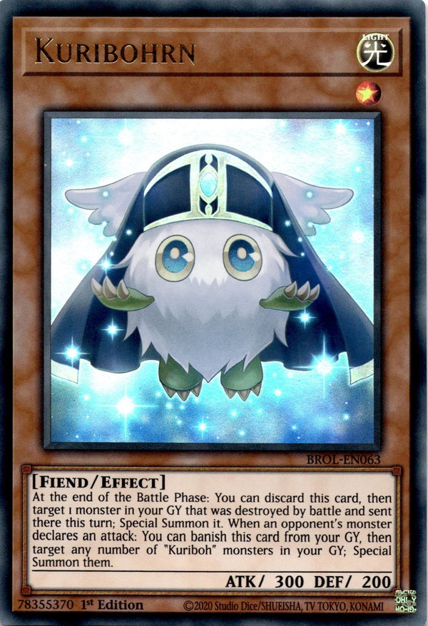Yugioh Kuribohrn BROL-EN063 Ultra Rare 1st Edition LP