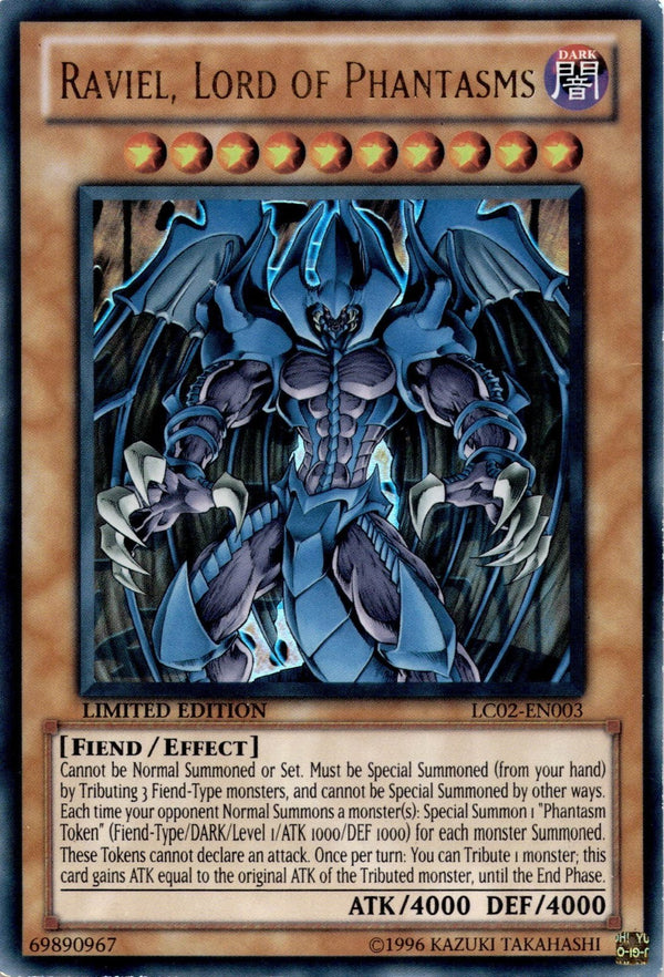 Yugioh Raviel, Lord of Phantasms LC02-EN003 Ultra Rare Limited DAMAGED (CREASE)