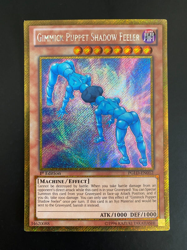 Yugioh Gimmick Puppet Shadow Feeler PGLD-EN012 Premium Gold Rare 1st Edition MP