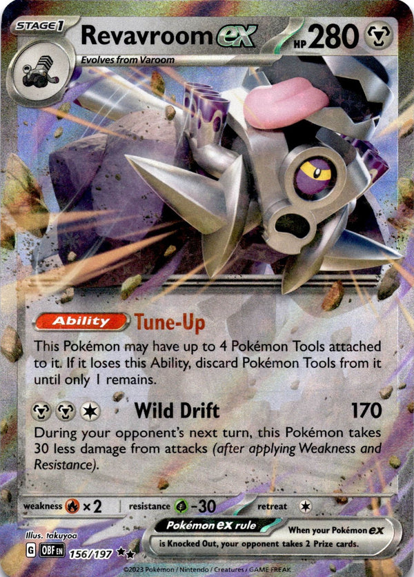 Pokemon Revavroom ex 156/197 Obsidian Flames Full Art Holo NM