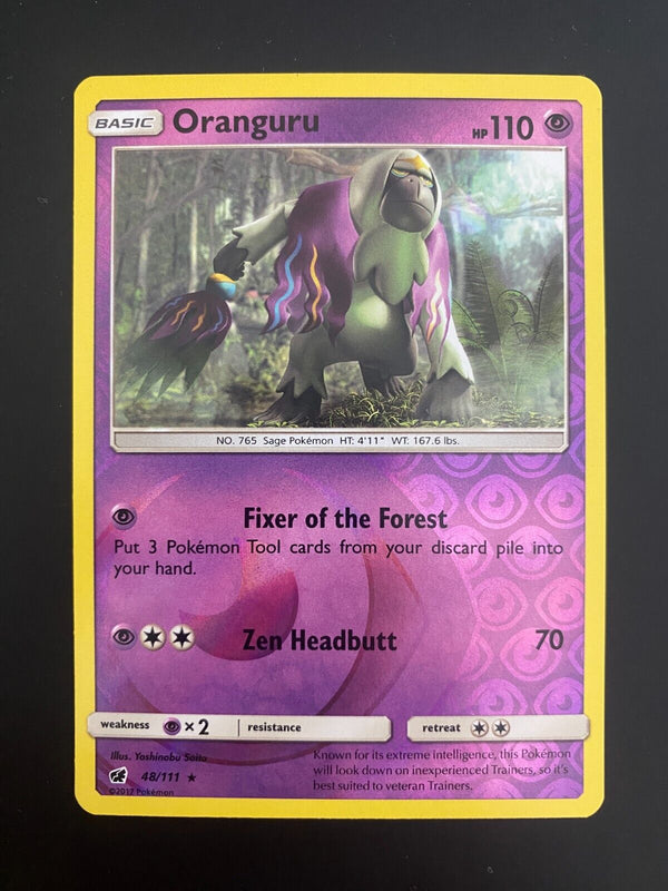 Pokemon Oranguru 48/111 Crimson Invasion Reverse Holo NM