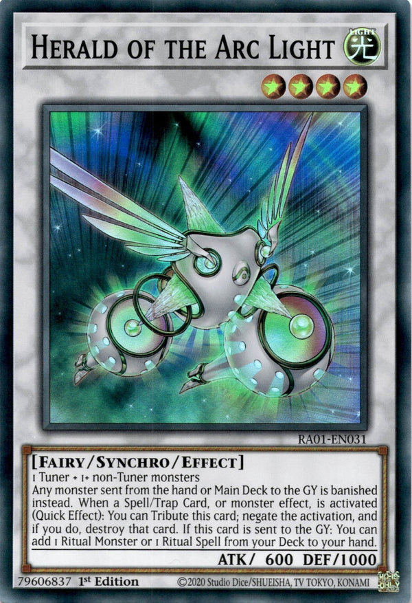 Yugioh Herald of the Arc Light RA01-EN031 Super Rare 1st Edition NM