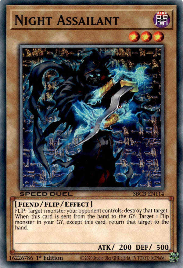 Yugioh Night Assailant SBCB-EN114 Speed Duel Common 1st Edition VLP/NM
