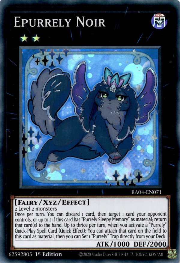 Yugioh Epurrely Noir RA04-EN071 Super Rare 1st Edition NM