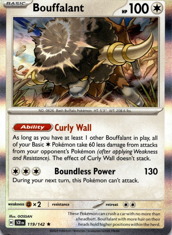 Pokemon Bouffalant 119/142 Stellar Crown Holo NM