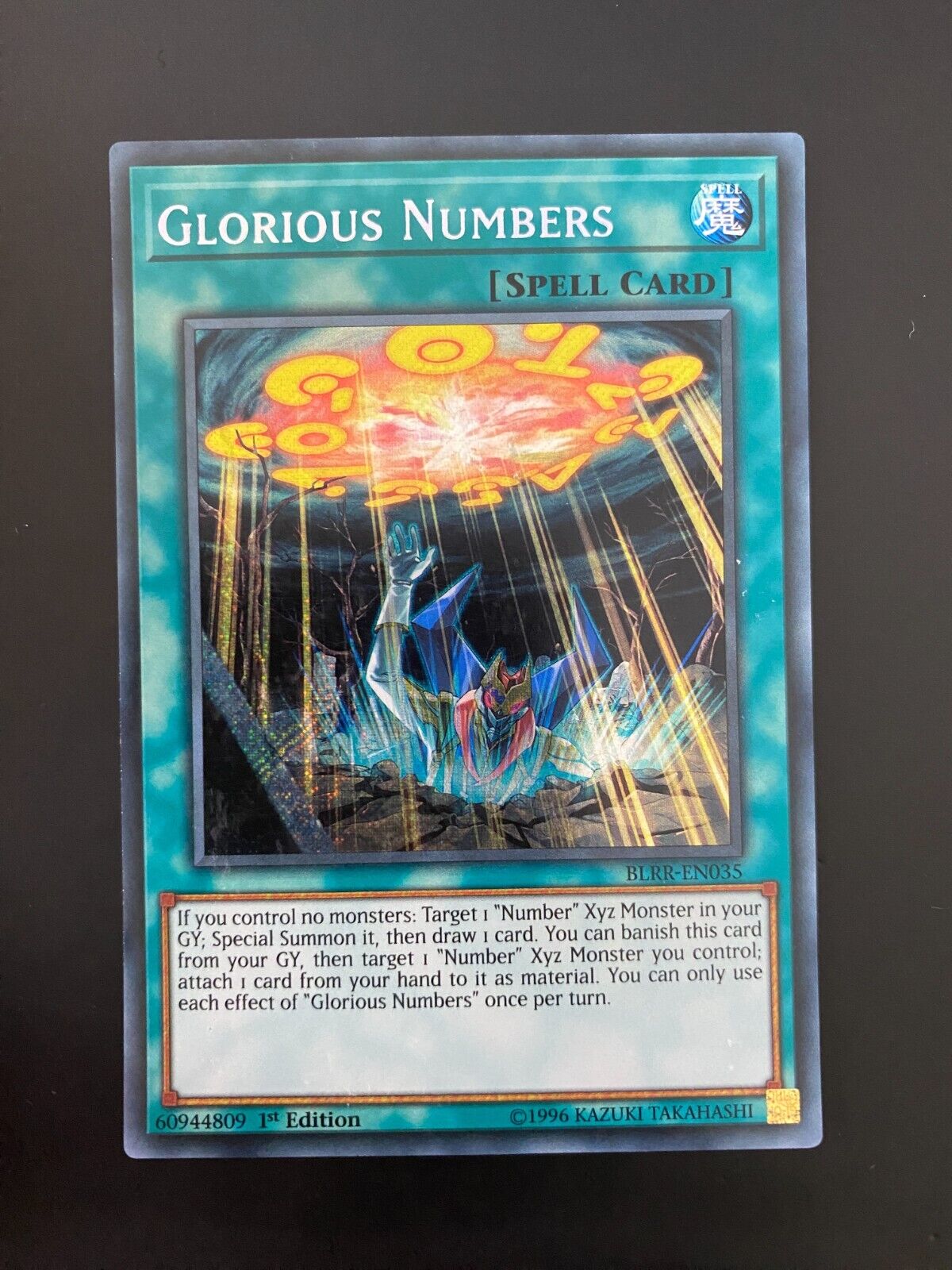 Yugioh Glorious Numbers BLRR-EN035 Secret Rare 1st Edition LP