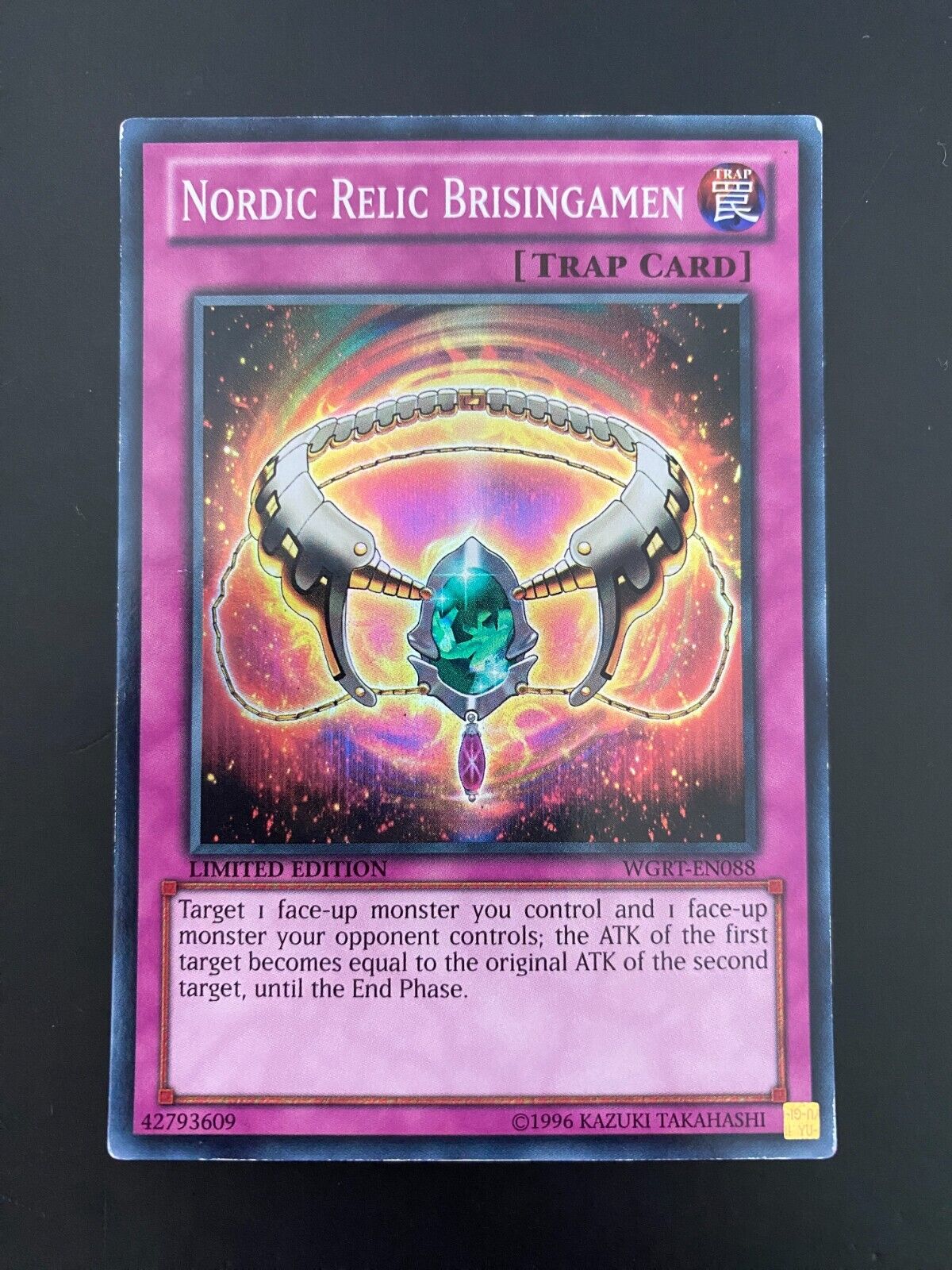 Yugioh Nordic Relic Brisingamen WGRT-EN088 Super Rare Limited Edition MP/LP