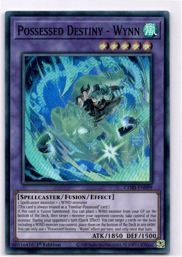Yugioh Possessed Destiny - Wynn CORI-EN099 Super Rare 1st Edition NM