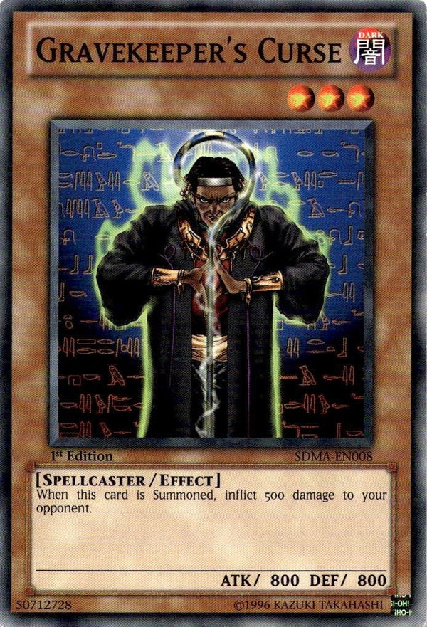 Yugioh Gravekeeper's Curse SDMA-EN008 Common 1st Edition VLP/NM
