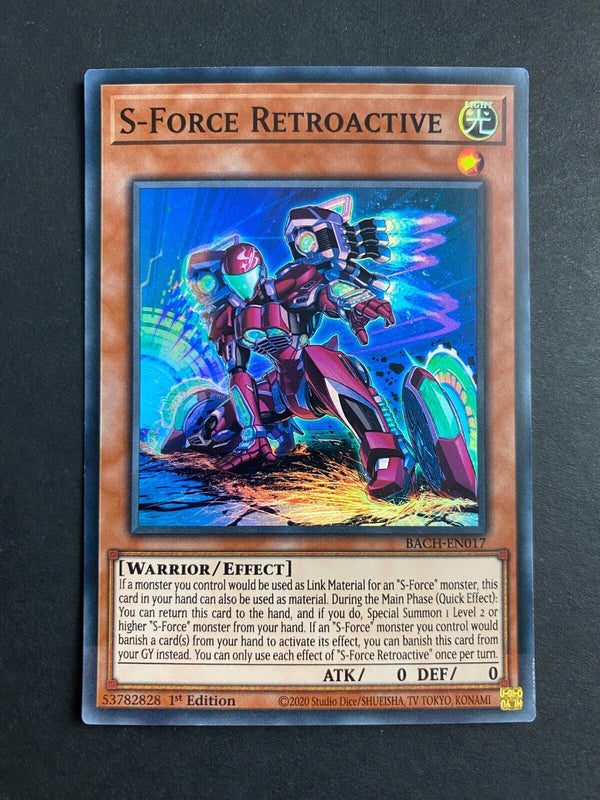 Yugioh S-Force Retroactive BACH-EN017 Super Rare 1st Edition NM