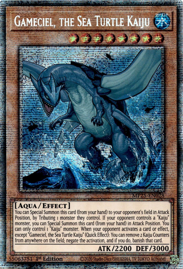 Yugioh Gameciel, the Sea Turtle Kaiju MP25-EN028 Starlight Rare 1st Edition NM