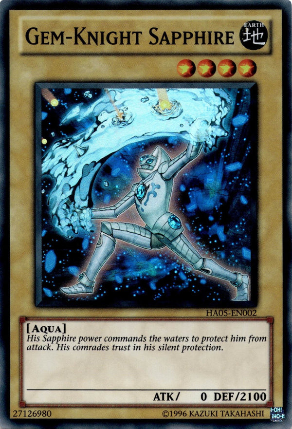 Yugioh Gem-Knight Sapphire HA05-EN002 Super Rare Unlimited Edition NM