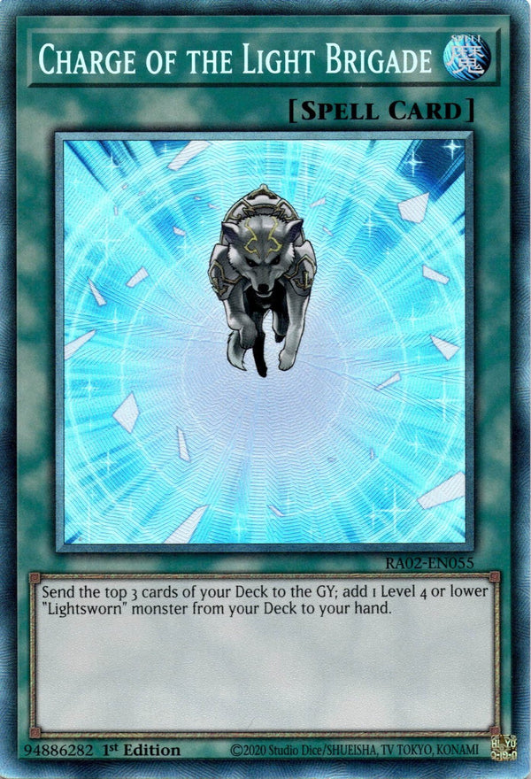 Yugioh Charge of the Light Brigade RA02-EN055 Collector’s Rare 1st Edition NM