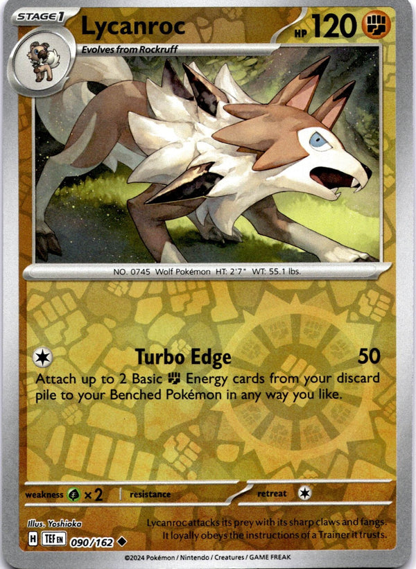 Pokemon Lycanroc 090/162 Temporal Forces Reverse Holo NM