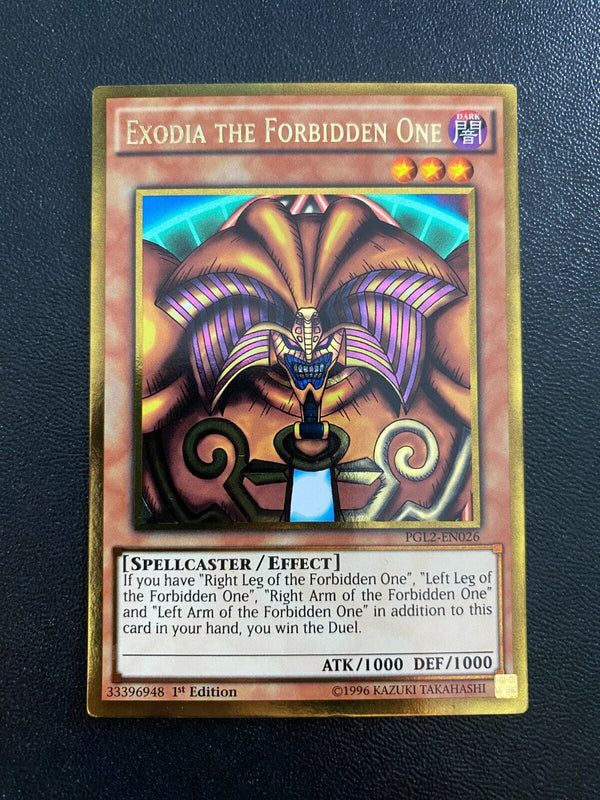 Yugioh Exodia the Forbidden One PGL2-EN026 Gold Rare 1st Edition VLP/NM