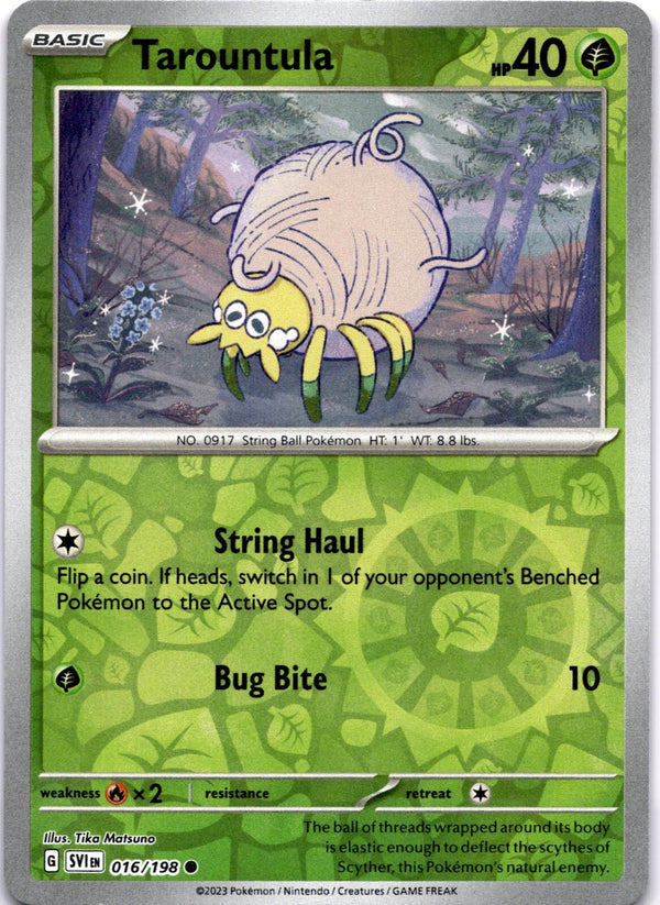 Pokemon Tarountula 016/198 Scarlet Violet Base Reverse Holo LP/NM