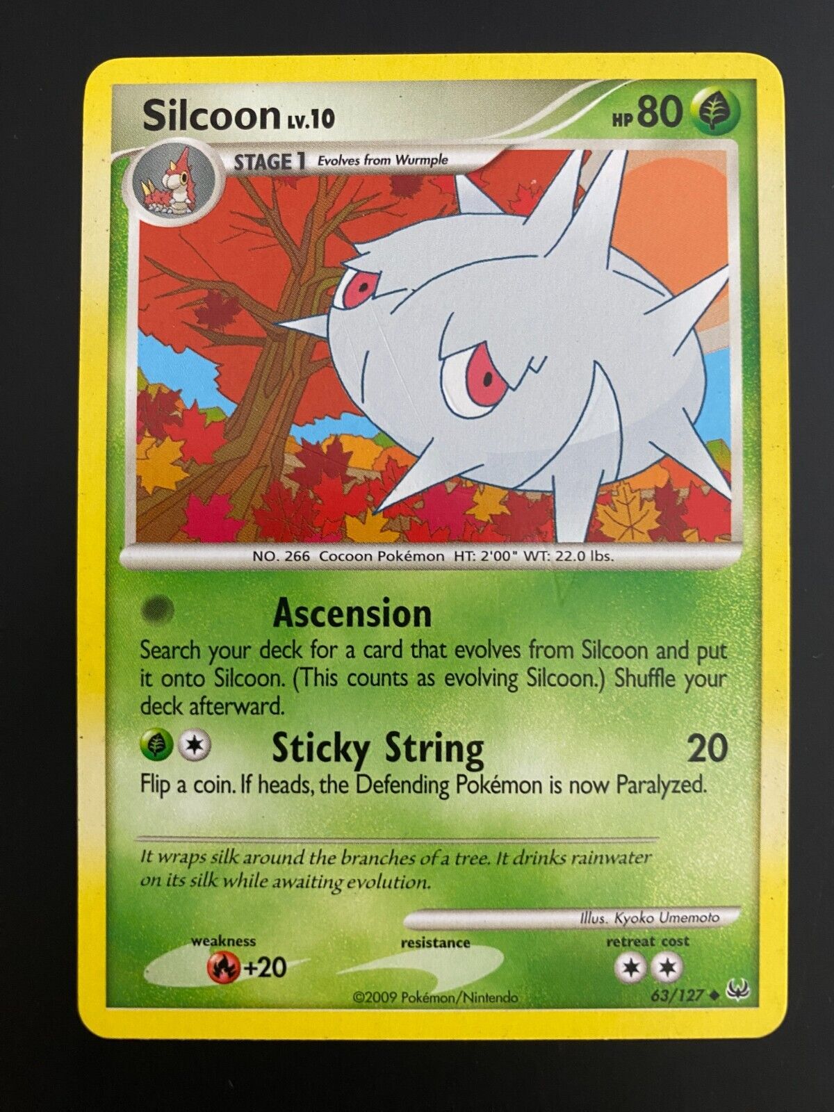 Pokemon Silcoon 63/127 Platinum Base LP