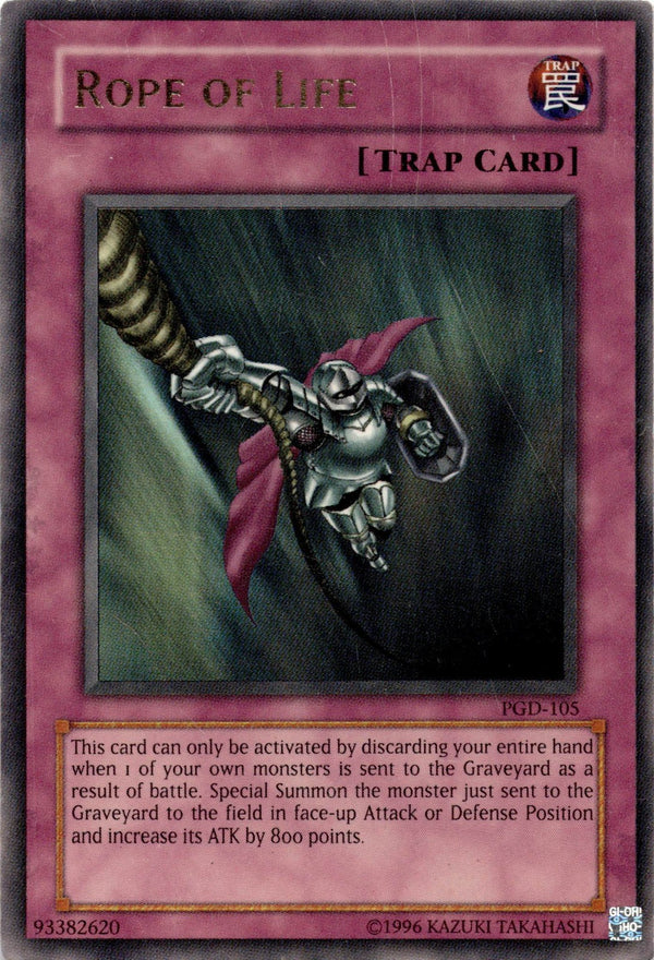 Yugioh Rope of Life PGD-105 Ultra Rare Unlimited Edition DAMAGED