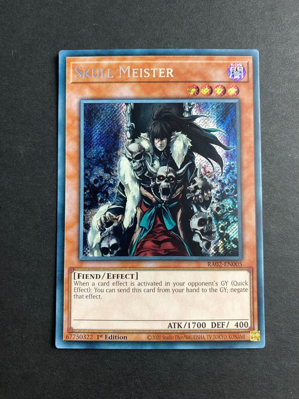 Yugioh Skull Meister RA02-EN005 Secret Rare 1st Edition VLP/NM