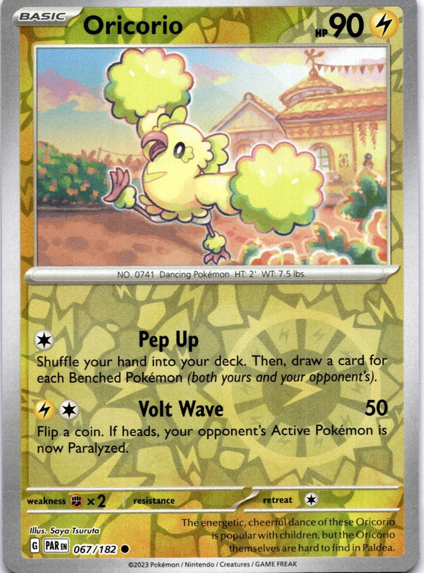 Pokemon Oricorio 067/182 Paradox Rift Reverse Holo NM