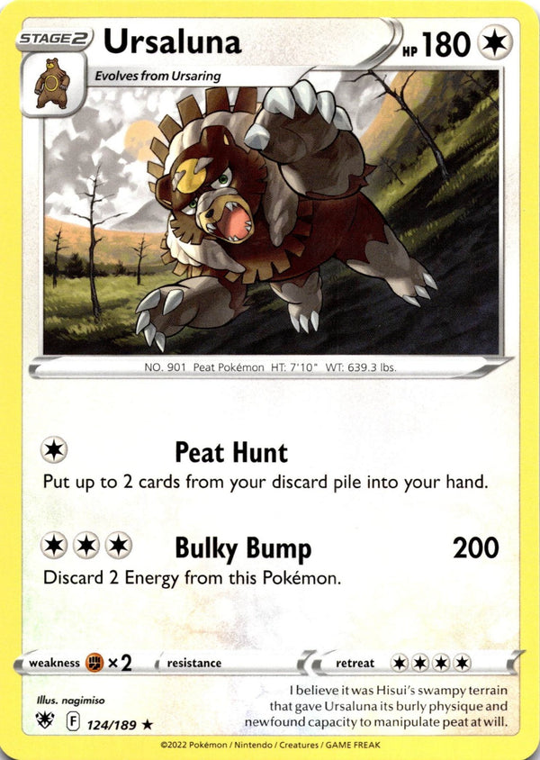 Pokemon Ursaluna 124/189 Astral Radiance Non Holo NM
