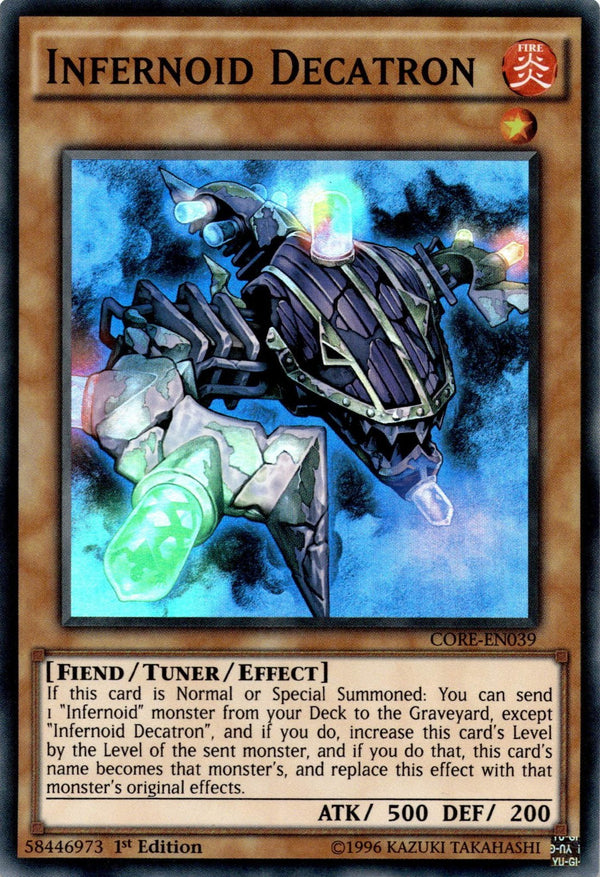 Yugioh Infernoid Decatron CORE-EN039 Super Rare 1st Edition VLP/NM