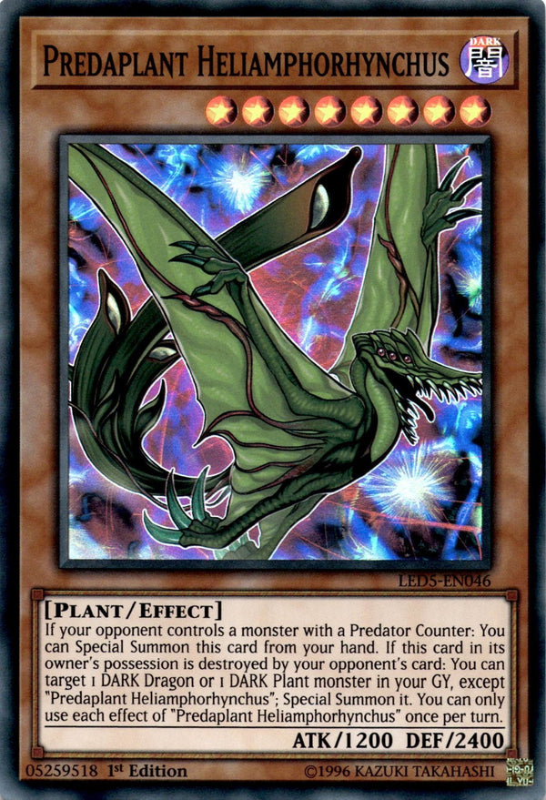 Yugioh Predaplant Heliamphorhynchus LED5-EN046 Super Rare 1st Edition NM