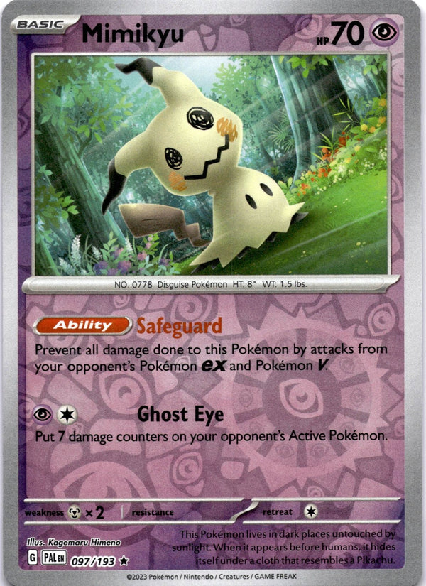 Pokemon Mimikyu 097/193 Paldea Evolved Reverse Holo NM