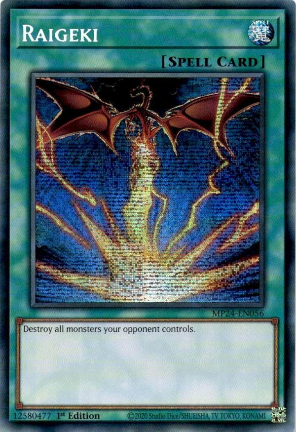 Yugioh Raigeki MP24-EN056 Secret Rare 1st Edition VLP/NM