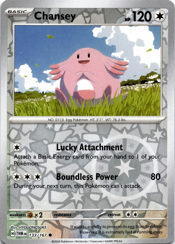 Pokemon Chansey 133/167 Twilight Masquerade Reverse Holo NM