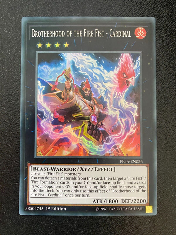 Yugioh Brotherhood of the Fire Fist - Cardinal FIGA-EN026 Super Rare 1st NM