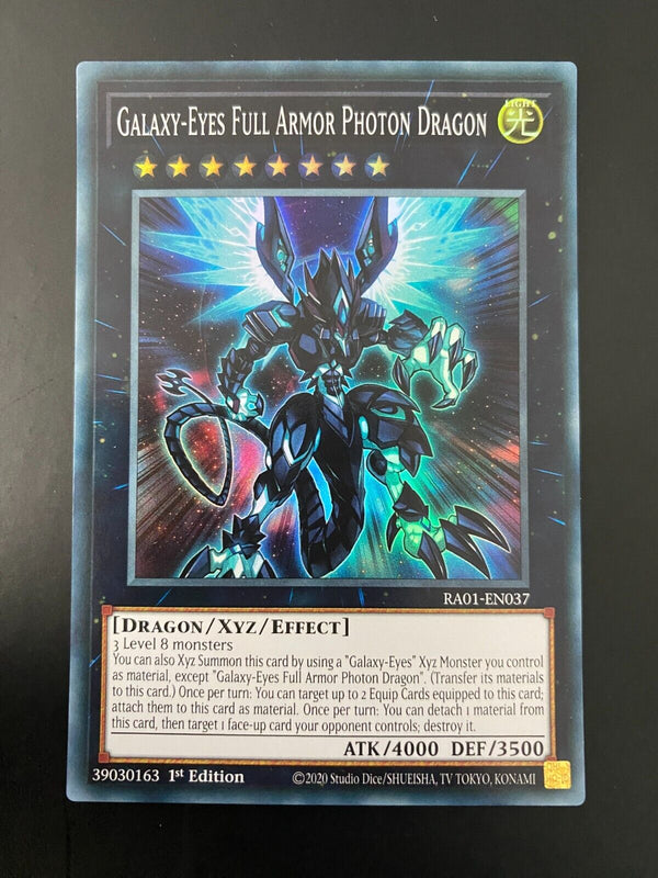 Yugioh Galaxy-Eyes Full Armor Photon Dragon RA01-EN037 Super Rare 1st Ed NM/MINT