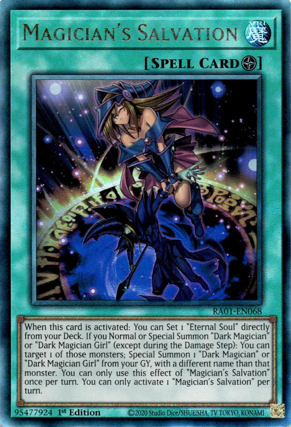 Yugioh Magician's Salvation RA01-EN068 Ultimate Rare 1st Edition NM