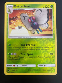 Pokemon Butterfree 3/147 Burning Shadows Reverse Holo HP