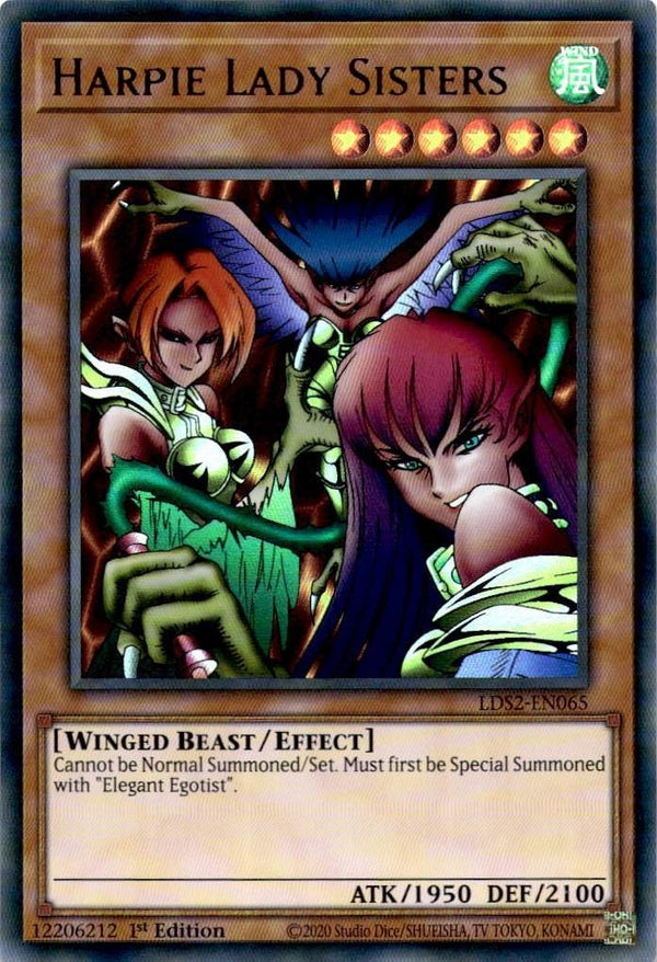Yugioh Harpie Lady Sisters LDS2-EN065 Purple Ultra Rare 1st Edition NM